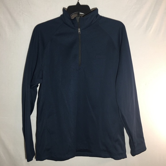Navy Chain Link UPF50+ Quarter Zip Top
